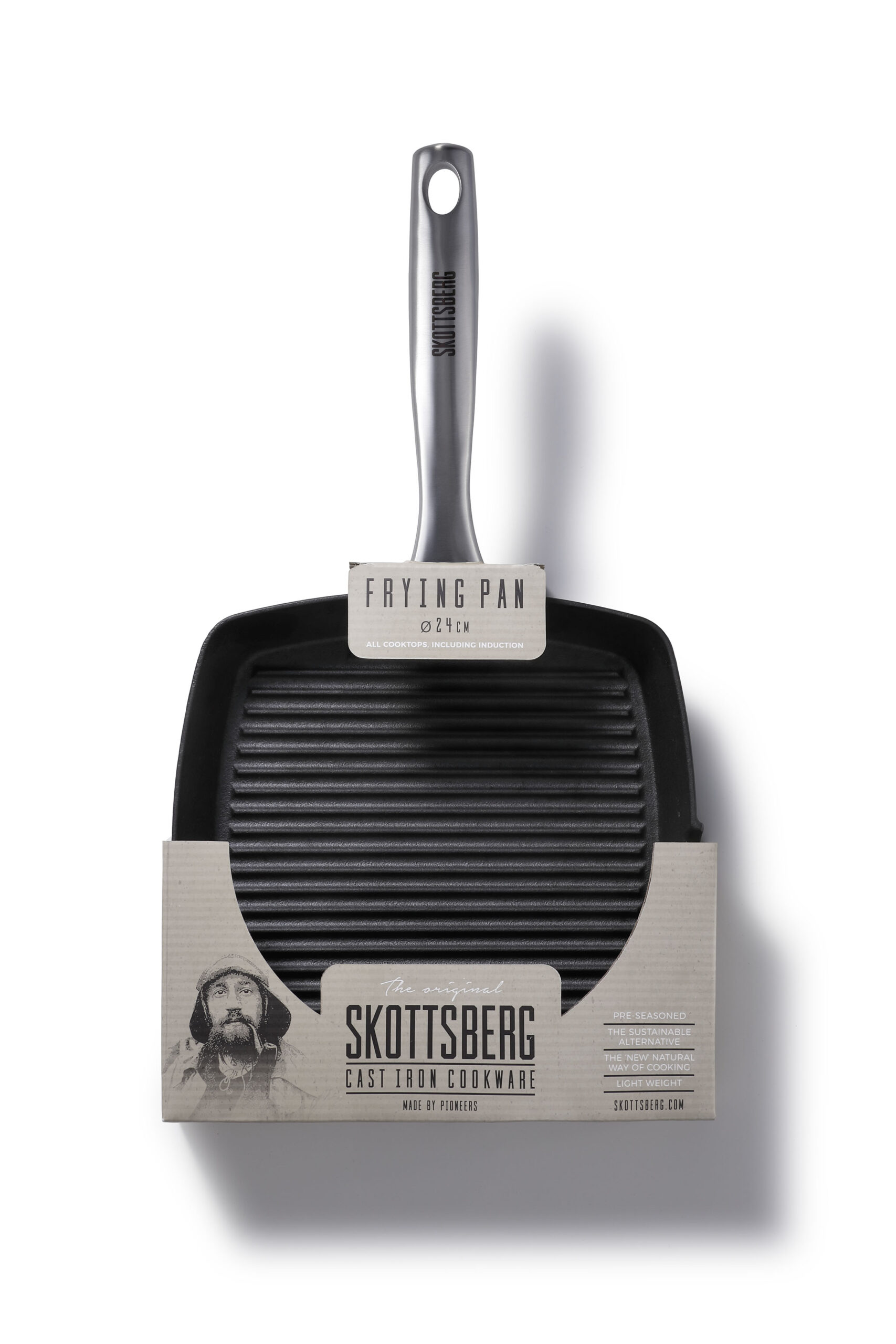 Skottsberg Patelnia grillowa żeliwna 24 cm