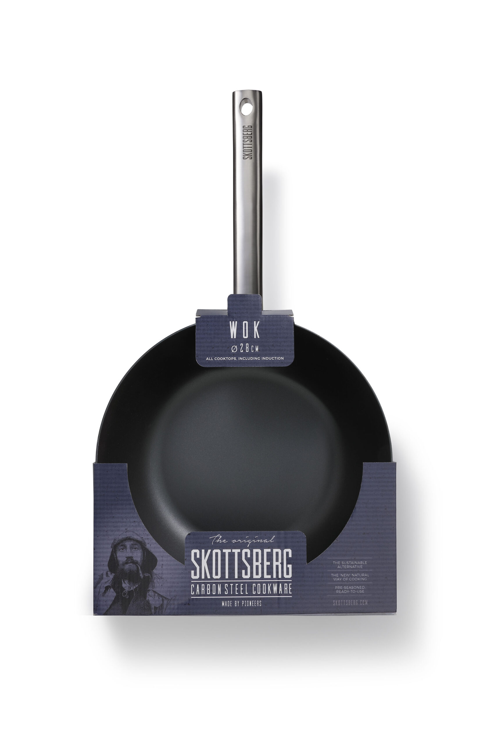 Skottsberg Patelnia WOK ze stali węglowej 28 cm
