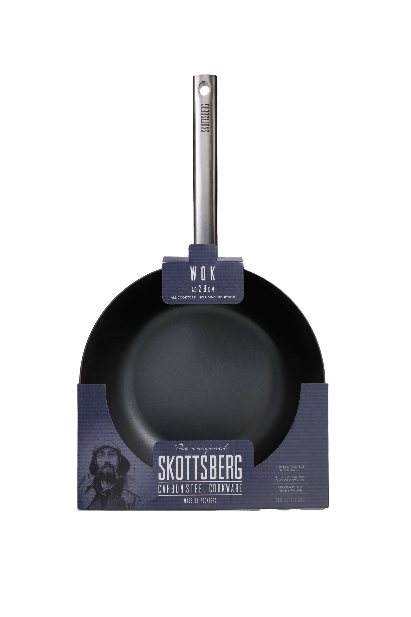 Skottsberg Patelnia WOK ze stali węglowej 28 cm - obrazek 8