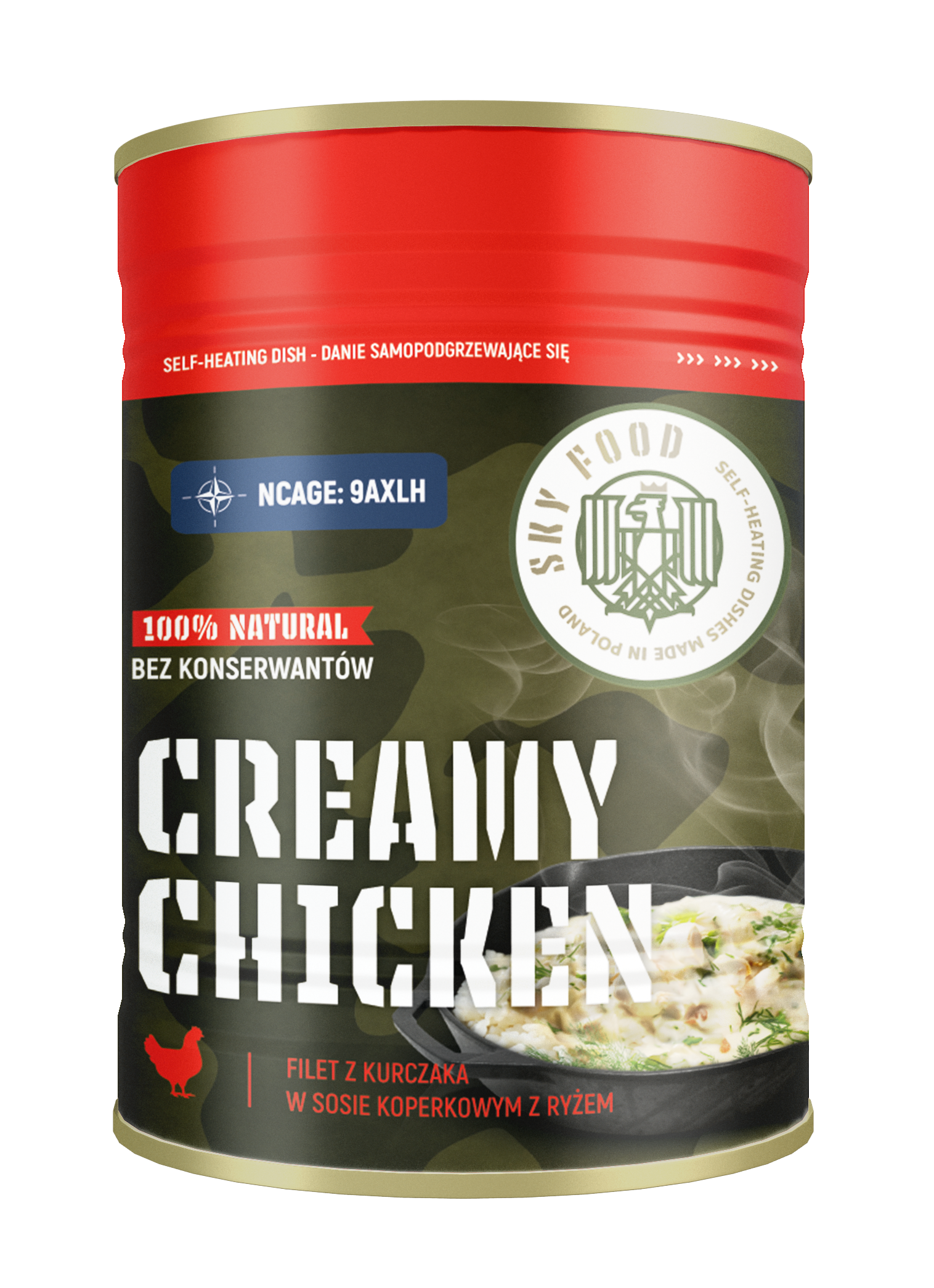 SKYFOOD CREAMY CHICKEN - Filet z kurczaka w sosie koperkowym z ryżem